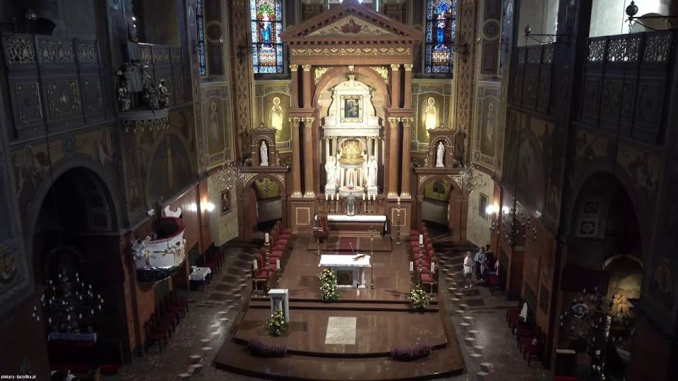 Piekary Śląskie: cámara «La basílica, 24 horas»